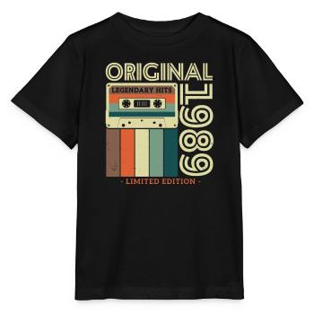 1989 Nostalgie-Klassiker - Stanley/Stella Kinder T-Shirt MINI CREATOR  - Schwarz - Vorne - Mikhail (115cm)