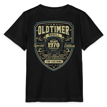 Vintage 1970 - Zeitloses Geschenk - Stanley/Stella Kinder T-Shirt MINI CREATOR  - Schwarz - Vorne - Mikhail (115cm)