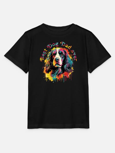 Hunde-Papa Hunderasse Englisch Springer-Spaniel - Stanley/Stella Kinder T-Shirt MINI CREATOR - Schwarz