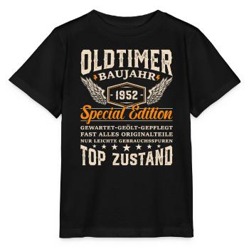 Vintage Oldtimer Baujahr 1952 - Stanley/Stella Kinder T-Shirt MINI CREATOR  - Schwarz - Vorne - Mikhail (115cm)