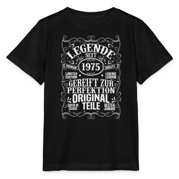 Vintage Legende Seit 1975 - Stanley/Stella Kinder T-Shirt MINI CREATOR  - Schwarz - Vorne - Mikhail (115cm)