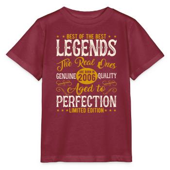 Legendary Birthday Gift 2006 - Stanley/Stella MINI CREATOR Kids’ T-Shirt - burgundy - Front - Kain (125cm)