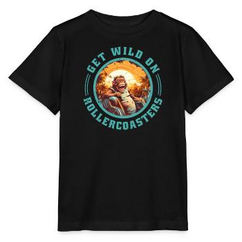 Freizeitparks Jahrmarkt Rummelplatz Kirmes - Stanley/Stella Kinder T-Shirt MINI CREATOR  - Schwarz - Vorne - Mikhail (115cm)