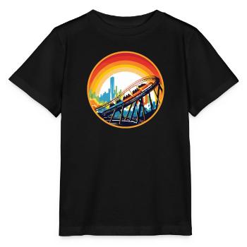 Amusement Park, Fair, Fairground, Funfair - Stanley/Stella MINI CREATOR Kids’ T-Shirt - black - Front - Mikhail (115cm)