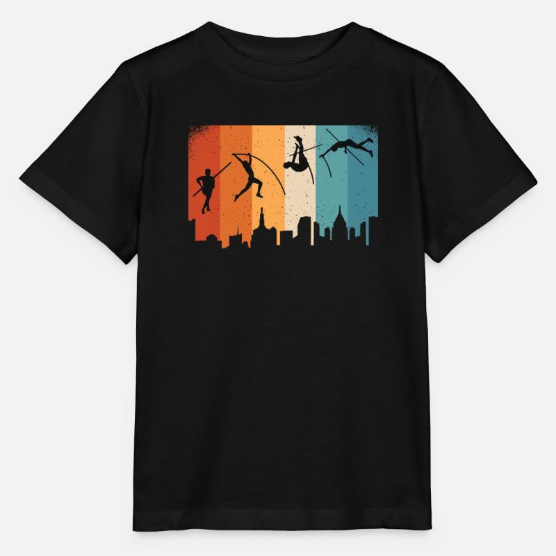 Athlète de saut à la perche Athlètes d’athlétisme Pôle d’athlète - T-shirt bio MINI CREATOR Stanley/Stella Enfant - noir