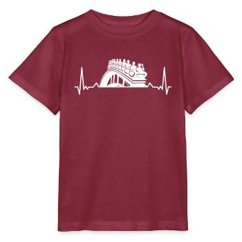 Amusement Park, Fair, Fairground, Funfair - Stanley/Stella MINI CREATOR Kids’ T-Shirt - burgundy - Front - Kain (125cm)
