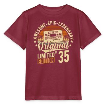 Legendärer 89. Geburtstag 1935 - Stanley/Stella Kinder T-Shirt MINI CREATOR  - Burgunderrot - Vorne - Kain (125cm)