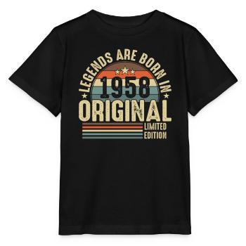 Les légendes naissent en 1958 - T-shirt bio MINI CREATOR Stanley/Stella Enfant - noir - Devant - Mikhail (115cm)