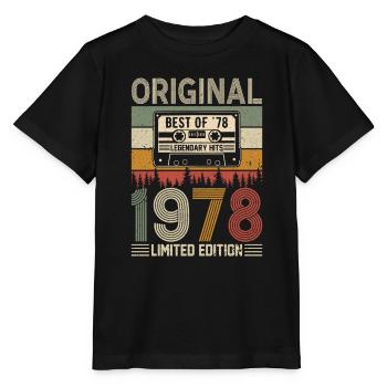 Nostalgie d’anniversaire '78 - T-shirt bio MINI CREATOR Stanley/Stella Enfant - noir - Devant - Mikhail (115cm)