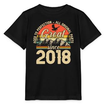 Jubilant Vintage Anniversaire Joie 2018 - T-shirt bio MINI CREATOR Stanley/Stella Enfant - noir - Devant - Mikhail (115cm)