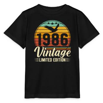 Stilvolles 1986 Geburtstagsjubiläum - Stanley/Stella Kinder T-Shirt MINI CREATOR  - Schwarz - Vorne - Mikhail (115cm)