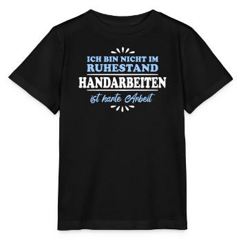 Ruhestand Rentner Pensioner Handarbeiten - Stanley/Stella Kinder T-Shirt MINI CREATOR  - Schwarz - Vorne - Mikhail (115cm)