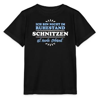 Ruhestand Rentner Pensioner Schnitzen - Stanley/Stella Kinder T-Shirt MINI CREATOR  - Schwarz - Vorne - Mikhail (115cm)