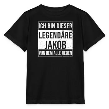 Je suis cette légende pour Jacob - T-shirt bio MINI CREATOR Stanley/Stella Enfant - noir - Devant - Mikhail (115cm)