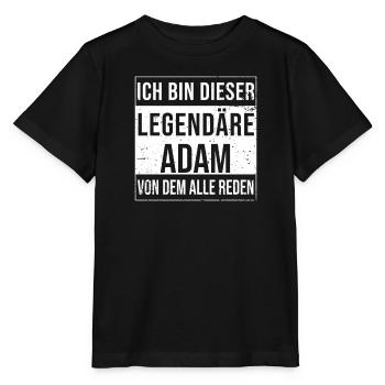 Je suis cette légende pour Adam - T-shirt bio MINI CREATOR Stanley/Stella Enfant - noir - Devant - Mikhail (115cm)