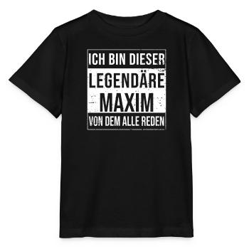 Ich bin dieser legendäre für Maxim - Stanley/Stella Kinder T-Shirt MINI CREATOR  - Schwarz - Vorne - Mikhail (115cm)