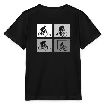 Fahrrad Rad-Polo Radfahrer Fahrrad Polo Fahrrad - Stanley/Stella Kinder T-Shirt MINI CREATOR  - Schwarz - Vorne - Mikhail (115cm)