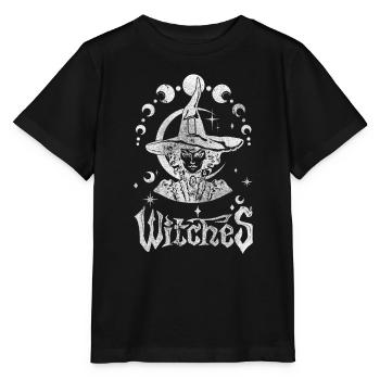 Mystische Hexen Gothic Geschenkidee Okkult - Stanley/Stella Kinder T-Shirt MINI CREATOR  - Schwarz - Vorne - Mikhail (115cm)
