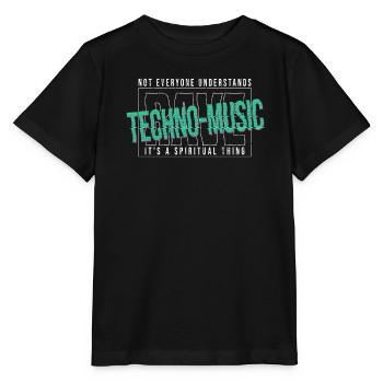 Hardcore Rave Music Raver, EDM, House Music - T-shirt bio MINI CREATOR Stanley/Stella Enfant - noir - Devant - Mikhail (115cm)