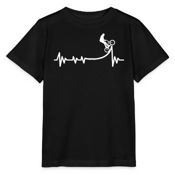 BMX BMX heartbeat, vélo freestyle course BMX - T-shirt bio MINI CREATOR Stanley/Stella Enfant - noir - Devant - Mikhail (115cm)