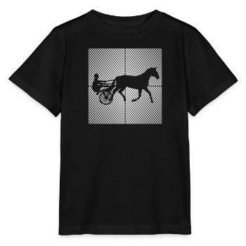 Trabrennpferd Trabrennsport Pferdesport Pferde - Stanley/Stella Kinder T-Shirt MINI CREATOR  - Schwarz - Vorne - Mikhail (115cm)