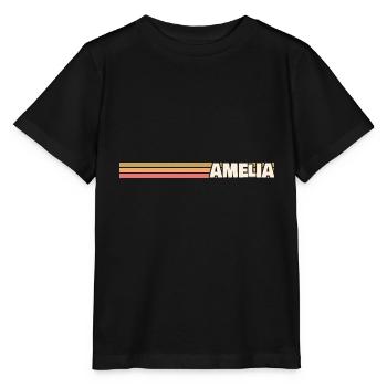 Geschenk für Amelia - Stanley/Stella Kinder T-Shirt MINI CREATOR  - Schwarz - Vorne - Mikhail (115cm)