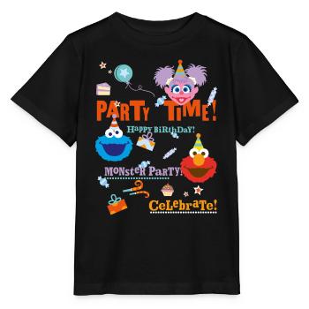 5 Rue Sésame Party Time Joyeux Anniversaire - T-shirt bio MINI CREATOR Stanley/Stella Enfant - noir - Devant - Mikhail (115cm)
