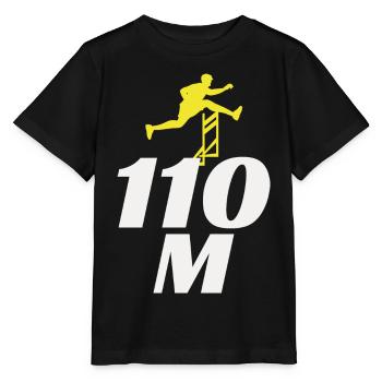 Hurdles Hurdling Hurdler Running Runner Athletes - Stanley/Stella MINI CREATOR Kids’ T-Shirt - black - Front - Mikhail (115cm)