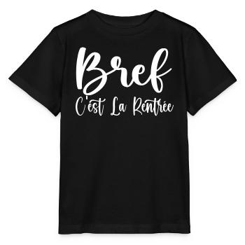 Bref C'est La Rentrée - T-shirt bio MINI CREATOR Stanley/Stella Enfant - noir - Devant - Mikhail (115cm)