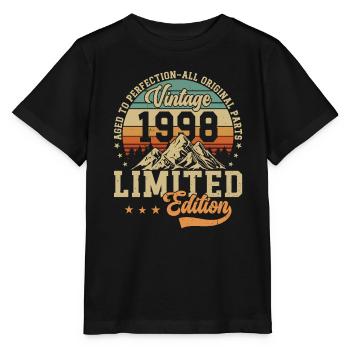 1998 Geburtstagsgeschenk 1998 Jahrgang 1998 Geschenk - Stanley/Stella Kinder T-Shirt MINI CREATOR  - Schwarz - Vorne - Mikhail (115cm)