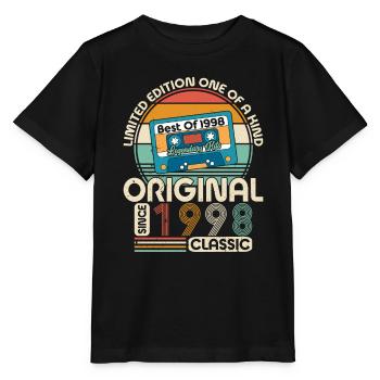 1998 Geburtstagsgeschenk 1998 Jahrgang 1998 Geschenk - Stanley/Stella Kinder T-Shirt MINI CREATOR  - Schwarz - Vorne - Mikhail (115cm)