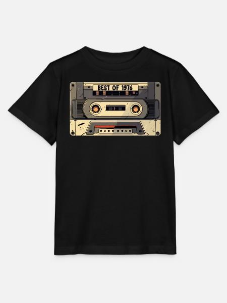 Best of 1976 - Kassette 1976 - Geboren 1976 Geschenk - Stanley/Stella Kinder T-Shirt MINI CREATOR  - Schwarz