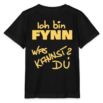 Ich heiße Fynn - Stanley/Stella Kinder T-Shirt MINI CREATOR  - Schwarz - Vorne - Mikhail (115cm)