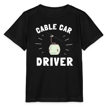 Aerial Tram Tramway Cable Car Cableway Gondola - Stanley/Stella MINI CREATOR Kids’ T-Shirt - black - Front - Mikhail (115cm)