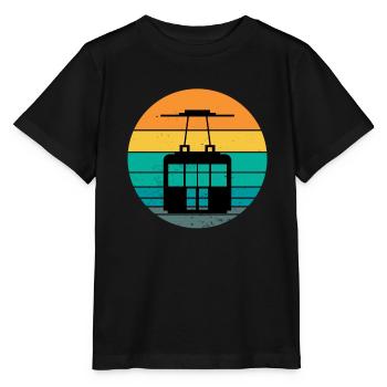 Aerial Tram Tramway Cable Car Cableway Gondola - Stanley/Stella MINI CREATOR Kids’ T-Shirt - black - Front - Mikhail (115cm)