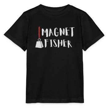Magnet Fishing Magnet Fisher Fisherman - Stanley/Stella Kinder T-Shirt MINI CREATOR  - Schwarz - Vorne - Mikhail (115cm)