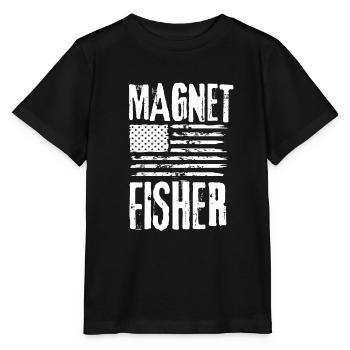 Aimant de pêche Aimant Fisher Pêcheur - T-shirt bio MINI CREATOR Stanley/Stella Enfant - noir - Devant - Mikhail (115cm)