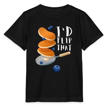 Sirop pour crêpes flipping Flapjack Petit déjeuner - T-shirt bio MINI CREATOR Stanley/Stella Enfant - noir - Devant - Mikhail (115cm)