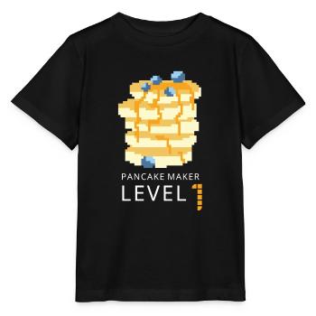 Syrup For Pancakes Flipping Flapjack Breakfast - Stanley/Stella MINI CREATOR Kids’ T-Shirt - black - Front - Mikhail (115cm)