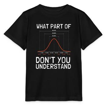 Data Scientist statisticien de la distribution normale - T-shirt bio MINI CREATOR Stanley/Stella Enfant - noir - Devant - Mikhail (115cm)