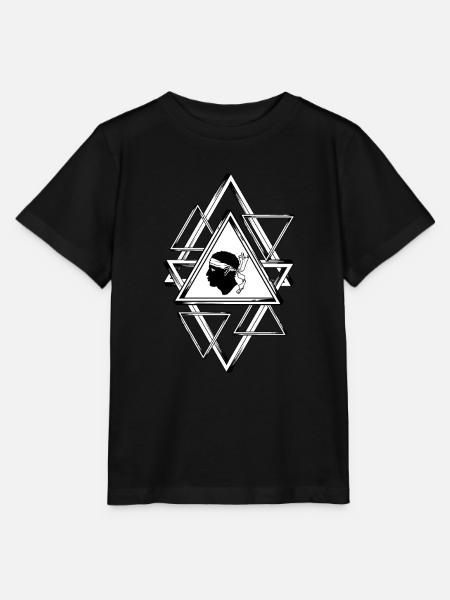 Corse Corsu Corsse 2B Tête De Maure Corse - T-shirt bio MINI CREATOR Stanley/Stella Enfant - noir