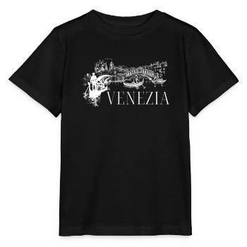 Venise Gondole Italie Venise - T-shirt bio MINI CREATOR Stanley/Stella Enfant - noir - Devant - Mikhail (115cm)