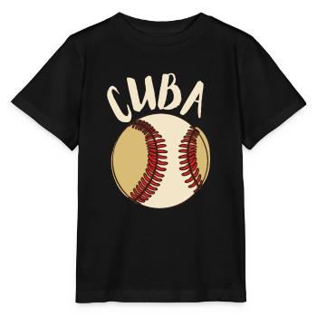Latino Cuban Cuba Baseball - Stanley/Stella Kinder T-Shirt MINI CREATOR  - Schwarz - Vorne - Mikhail (115cm)