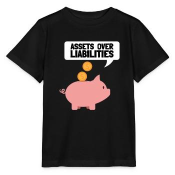 Actifs sur passifs Entrepreneur comptable - T-shirt bio MINI CREATOR Stanley/Stella Enfant - noir - Devant - Mikhail (115cm)