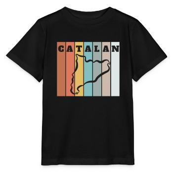 Bandera Independentista Catalana Estelada Negra - T-shirt bio MINI CREATOR Stanley/Stella Enfant - noir - Devant - Mikhail (115cm)