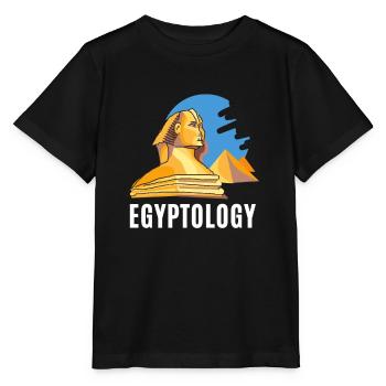 Hiéroglyphes égyptologue, Égypte ancienne - T-shirt bio MINI CREATOR Stanley/Stella Enfant - noir - Devant - Mikhail (115cm)