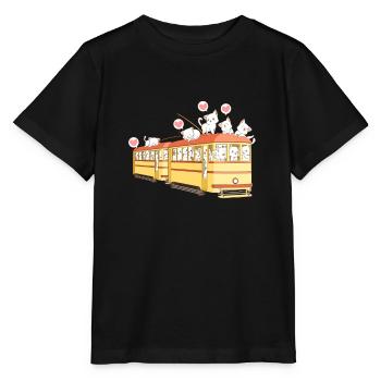 Téléphérique Téléphérique Télécabine - T-shirt bio MINI CREATOR Stanley/Stella Enfant - noir - Devant - Mikhail (115cm)