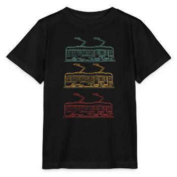 Téléphérique Téléphérique Télécabine - T-shirt bio MINI CREATOR Stanley/Stella Enfant - noir - Devant - Mikhail (115cm)
