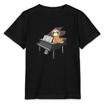 Sync Licensing Music Baby Piano à queue - T-shirt bio MINI CREATOR Stanley/Stella Enfant - noir - Devant - Mikhail (115cm)