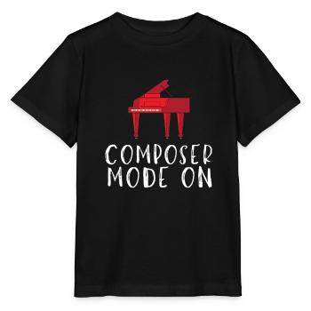Licence de synchronisation Musique Baby Grand Piano - T-shirt bio MINI CREATOR Stanley/Stella Enfant - noir - Devant - Mikhail (115cm)